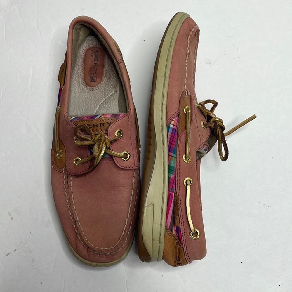Sperry brown and plaid boat shoes